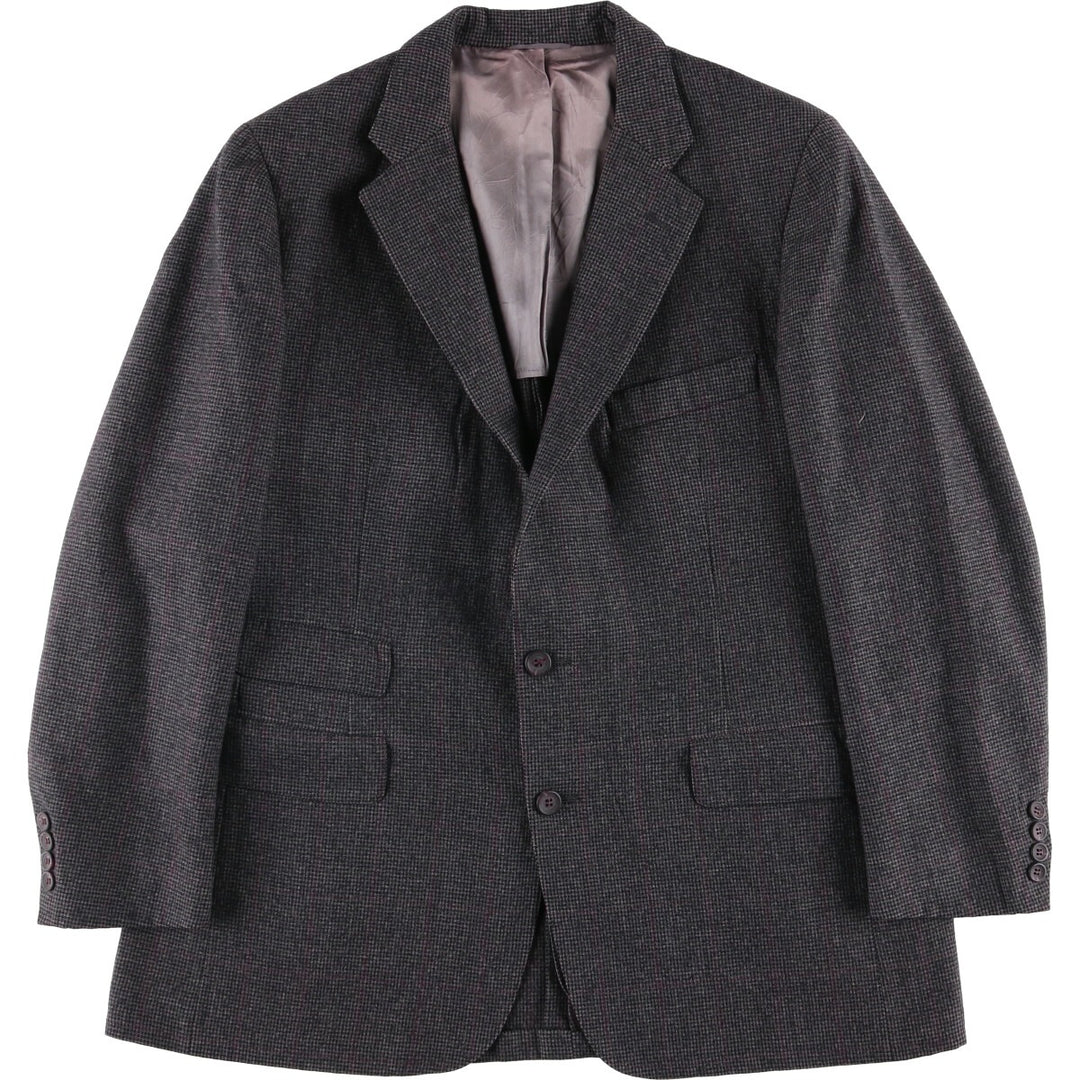 Ralph Lauren CHAPS Check Pattern Wool Tailored Jacket, Men's Size Medium wool Charcoal Vintage Second Hand