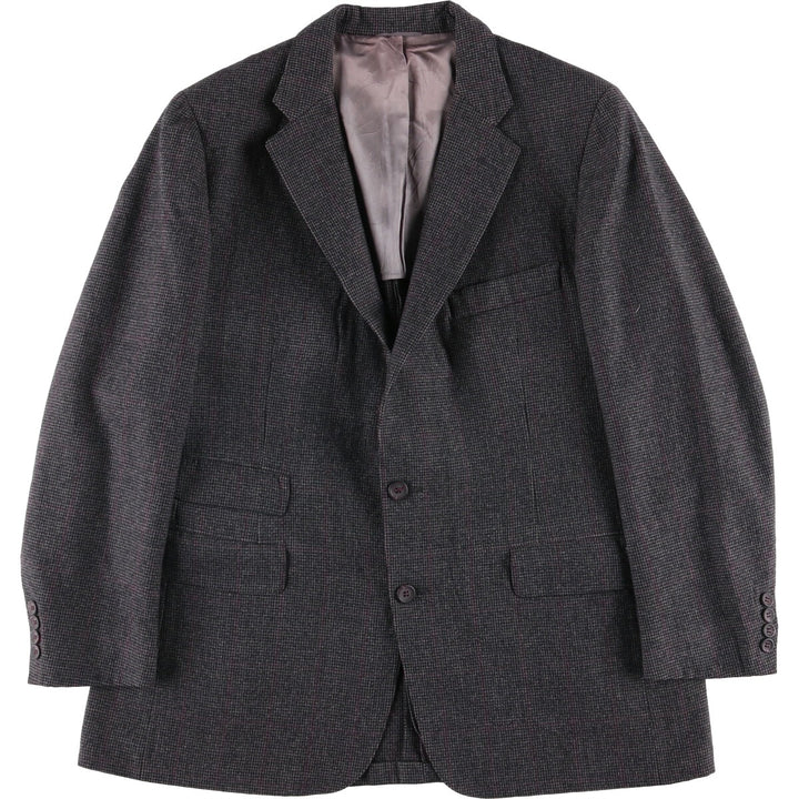 Ralph Lauren CHAPS Check Pattern Wool Tailored Jacket, Men's Size Medium wool Charcoal Vintage Second Hand