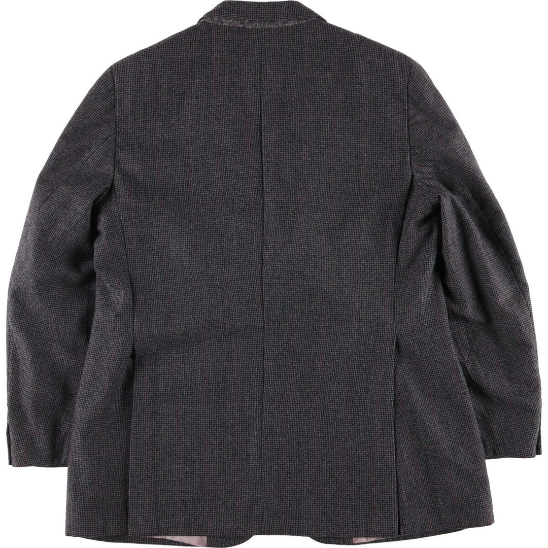 Ralph Lauren CHAPS Check Pattern Wool Tailored Jacket, Men's Size Medium wool Charcoal Vintage Second Hand