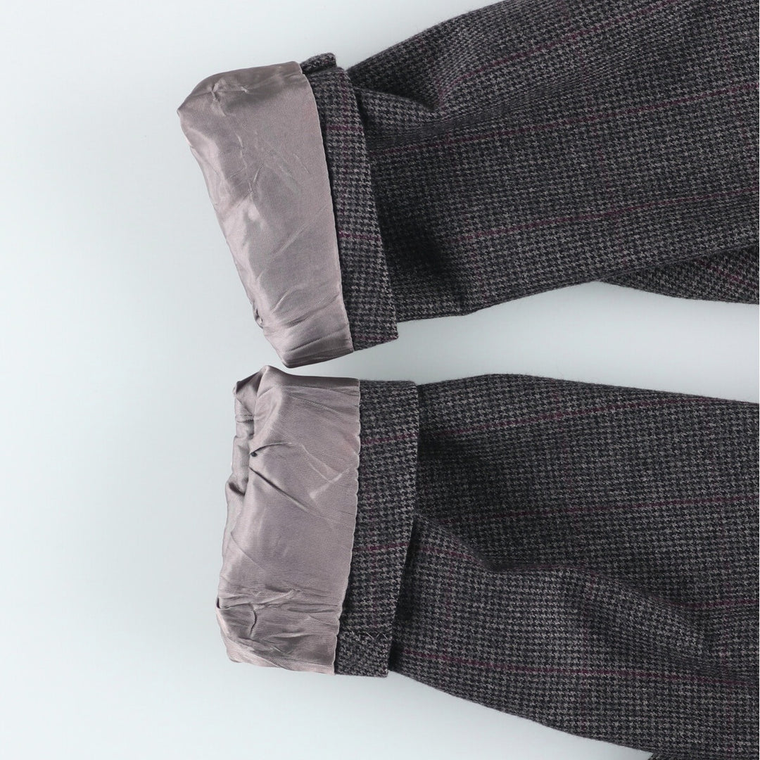 Ralph Lauren CHAPS Check Pattern Wool Tailored Jacket, Men's Size Medium wool Charcoal Vintage Second Hand
