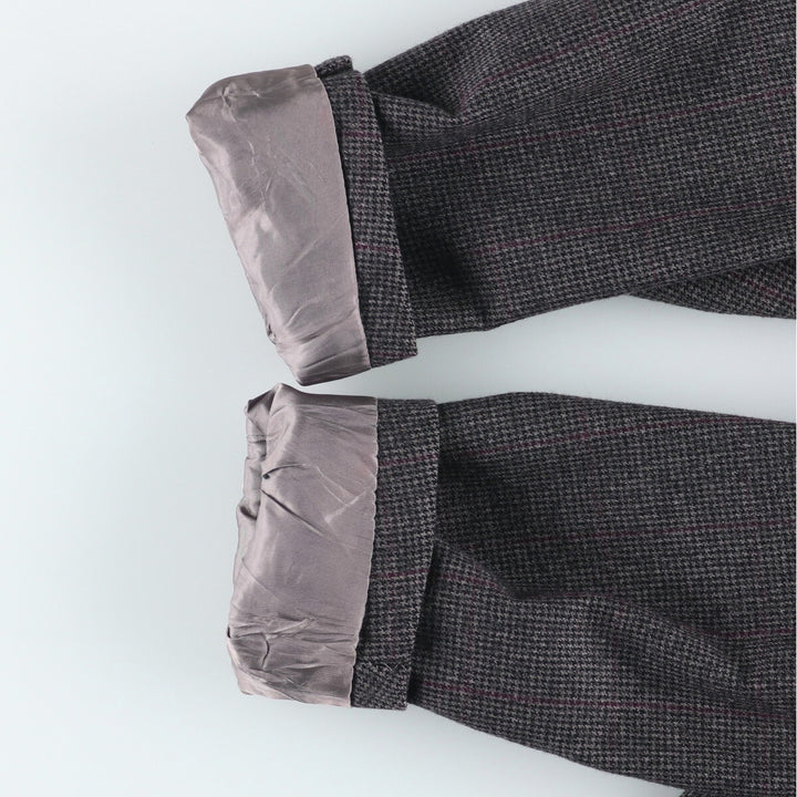 Ralph Lauren CHAPS Check Pattern Wool Tailored Jacket, Men's Size Medium wool Charcoal Vintage Second Hand