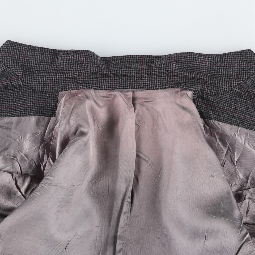 Ralph Lauren CHAPS Check Pattern Wool Tailored Jacket, Men's Size Medium wool Charcoal Vintage Second Hand