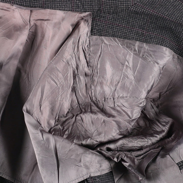 Ralph Lauren CHAPS Check Pattern Wool Tailored Jacket, Men's Size Medium wool Charcoal Vintage Second Hand