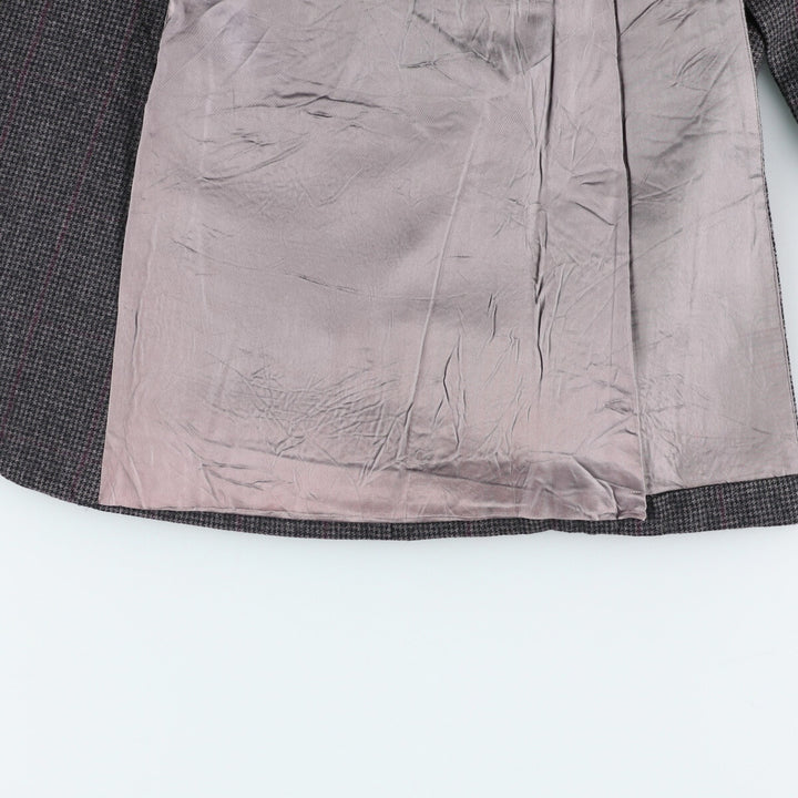 Ralph Lauren CHAPS Check Pattern Wool Tailored Jacket, Men's Size Medium wool Charcoal Vintage Second Hand