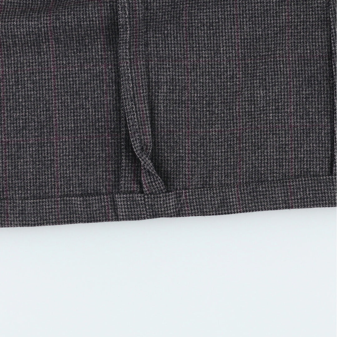 Ralph Lauren CHAPS Check Pattern Wool Tailored Jacket, Men's Size Medium wool Charcoal Vintage Second Hand