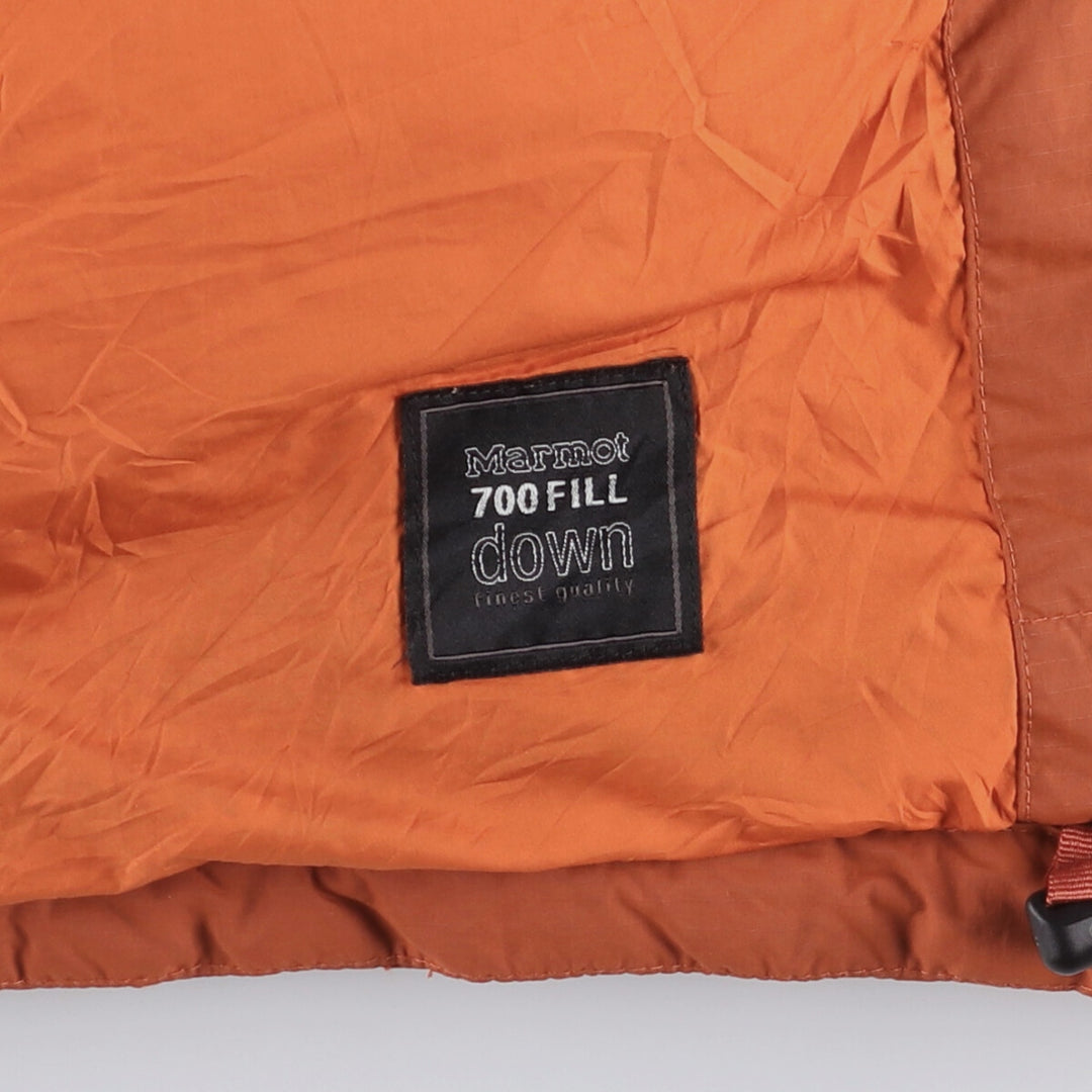 Marmot FOR LIFE 700 Fill Power Ripstop Down Jacket, Men's Size Medium Recycled nylon orange type Vintage Second Hand