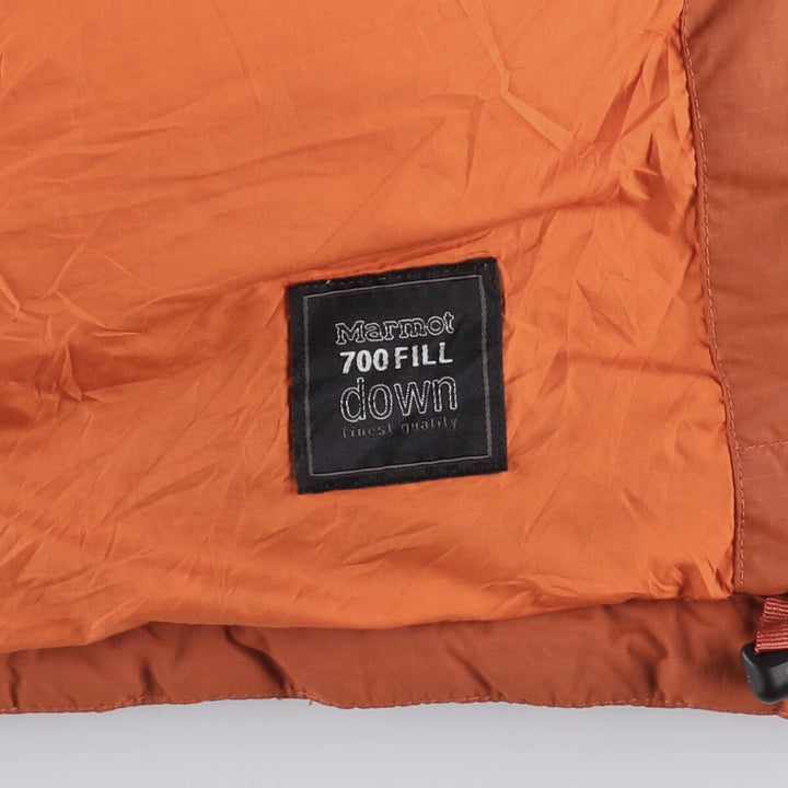 Marmot FOR LIFE 700 Fill Power Ripstop Down Jacket, Men's Size Medium Recycled nylon orange type Vintage Second Hand