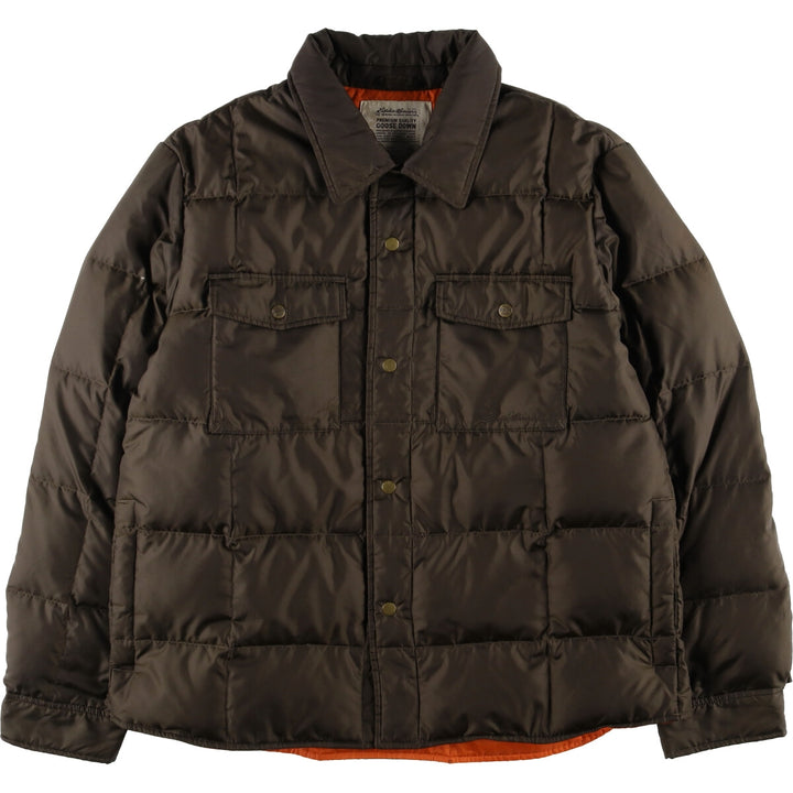 Eddie Bauer Collared Goose Down Jacket, Men's XL polyester Khaki type Vintage Second Hand