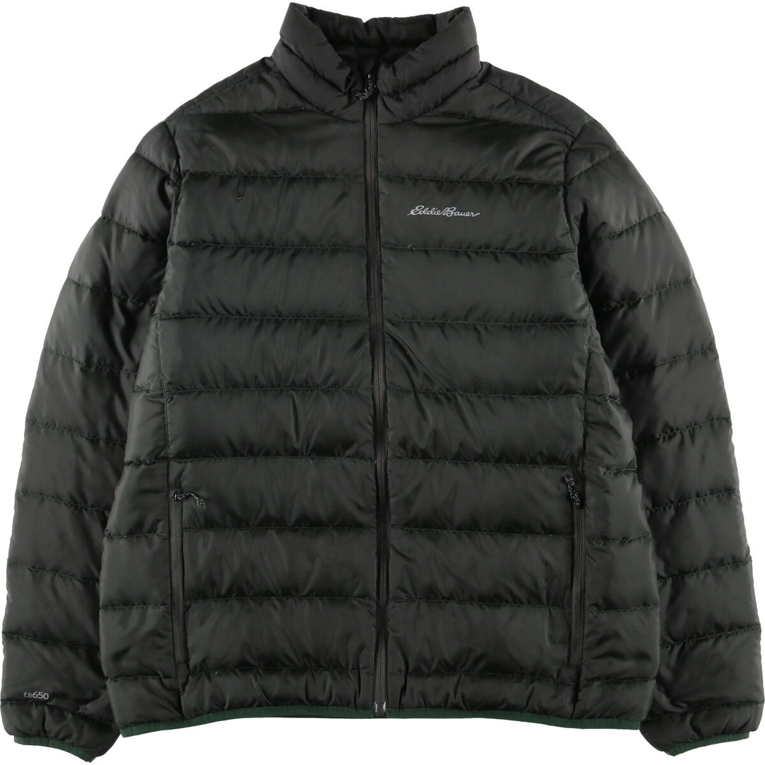 Eddie Bauer 650 Fill Power Down Jacket, Men's Size L polyester Green type dark green Vintage Second Hand