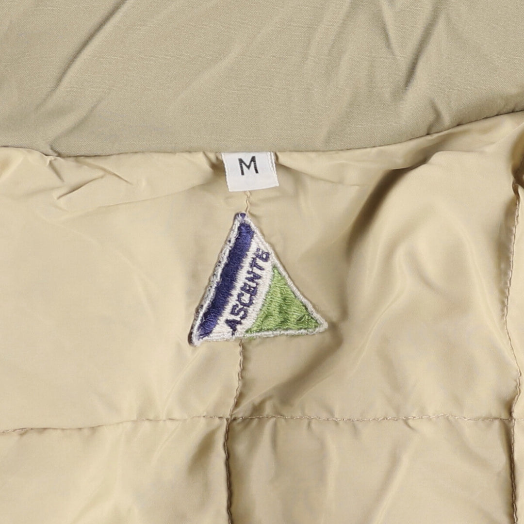 Vintage 1970s-1980'S Ascente padded goose down vest, made in the USA, size M, men's polyester Beige type Vintage Second Hand