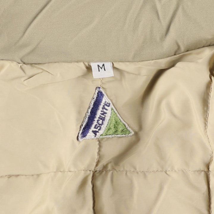 Vintage 1970s-1980'S Ascente padded goose down vest, made in the USA, size M, men's polyester Beige type Vintage Second Hand