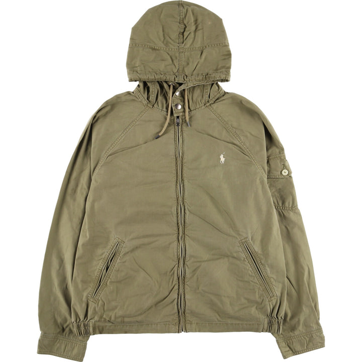 Ralph Lauren POLO RALPH LAUREN cotton hoodie, men's size L cotton Khaki type Vintage Second Hand