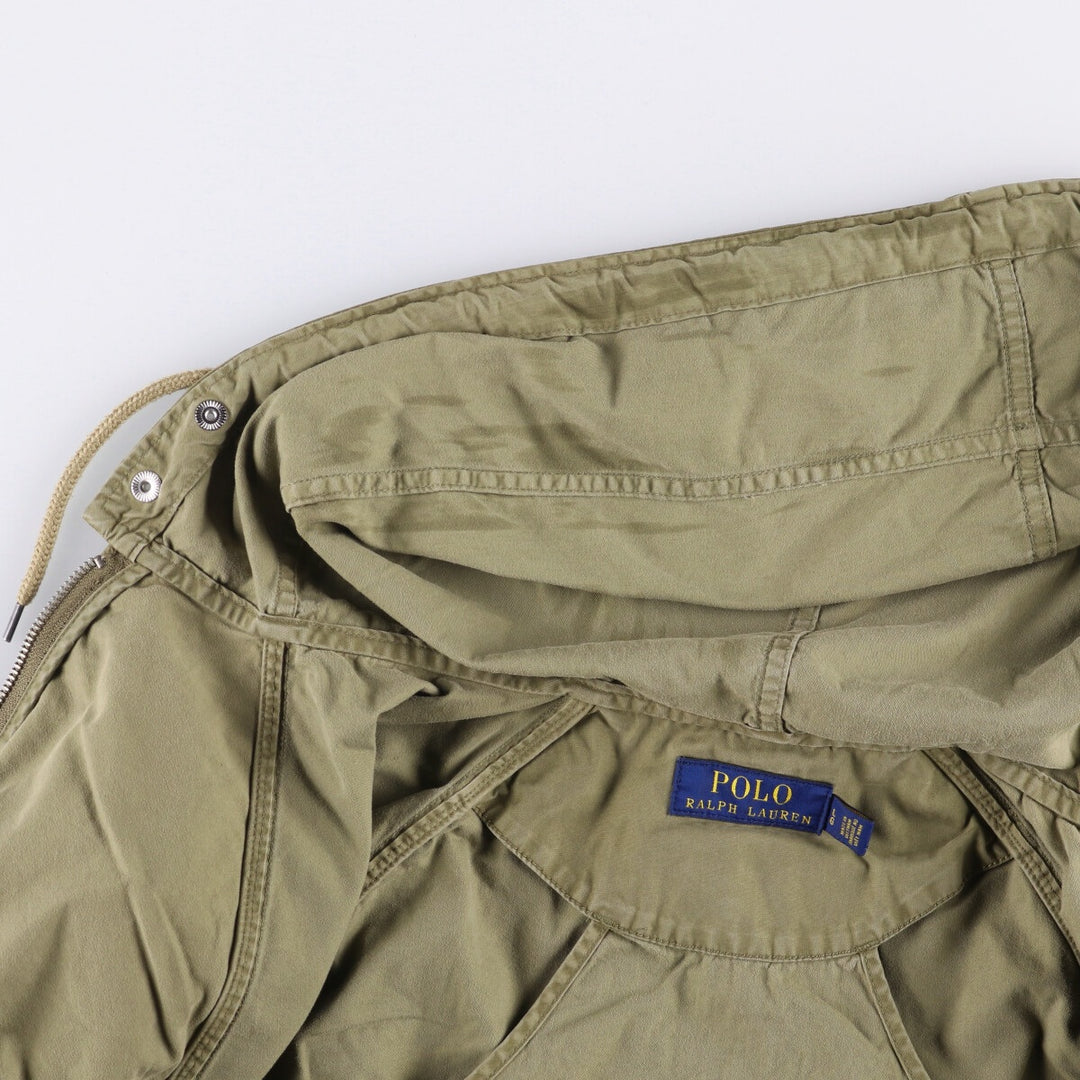 Ralph Lauren POLO RALPH LAUREN cotton hoodie, men's size L cotton Khaki type Vintage Second Hand