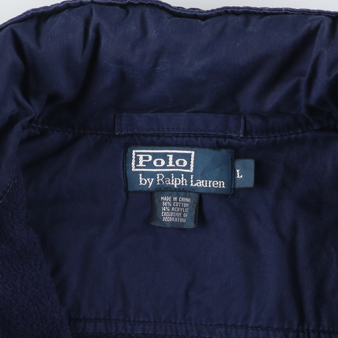 Ralph Lauren POLO by Ralph Lauren cotton jacket, men's size L cotton navy blue type Vintage Second Hand