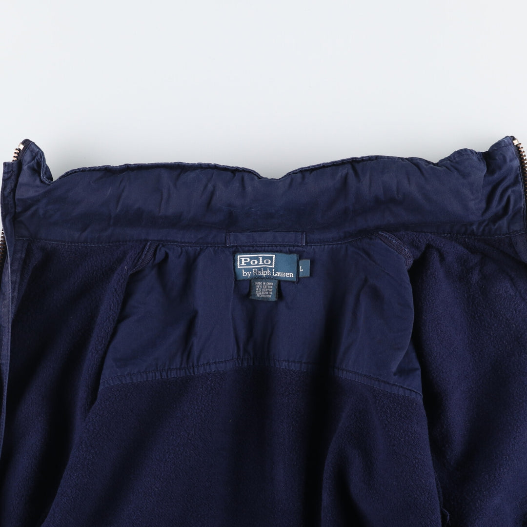 Ralph Lauren POLO by Ralph Lauren cotton jacket, men's size L cotton navy blue type Vintage Second Hand