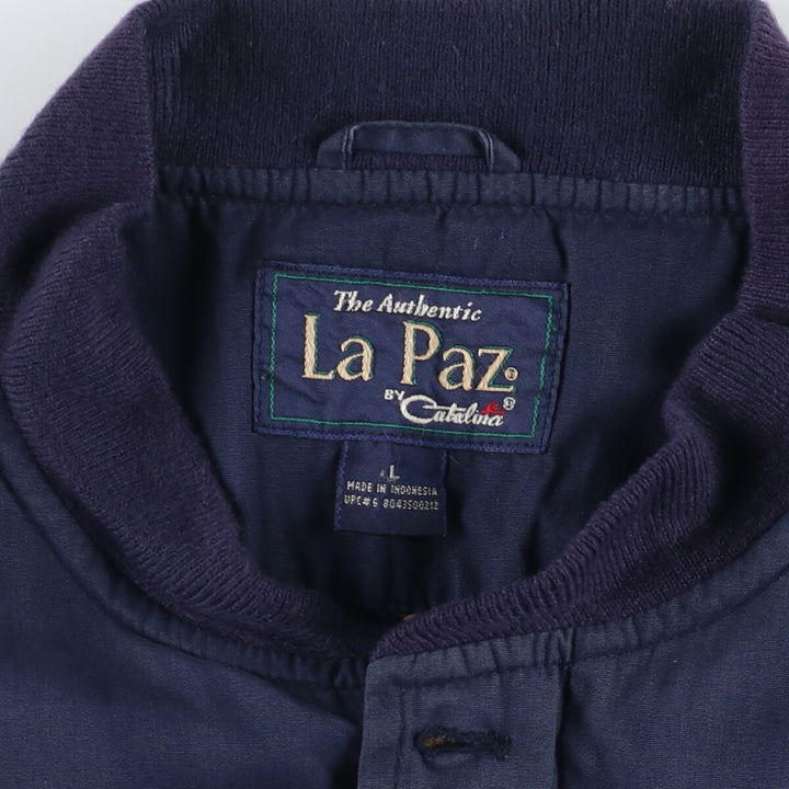 90'S Catalina La Paz Derby Jacket, Cup Shoulder, Men's Size L, Vintage cotton navy blue type Vintage Second Hand