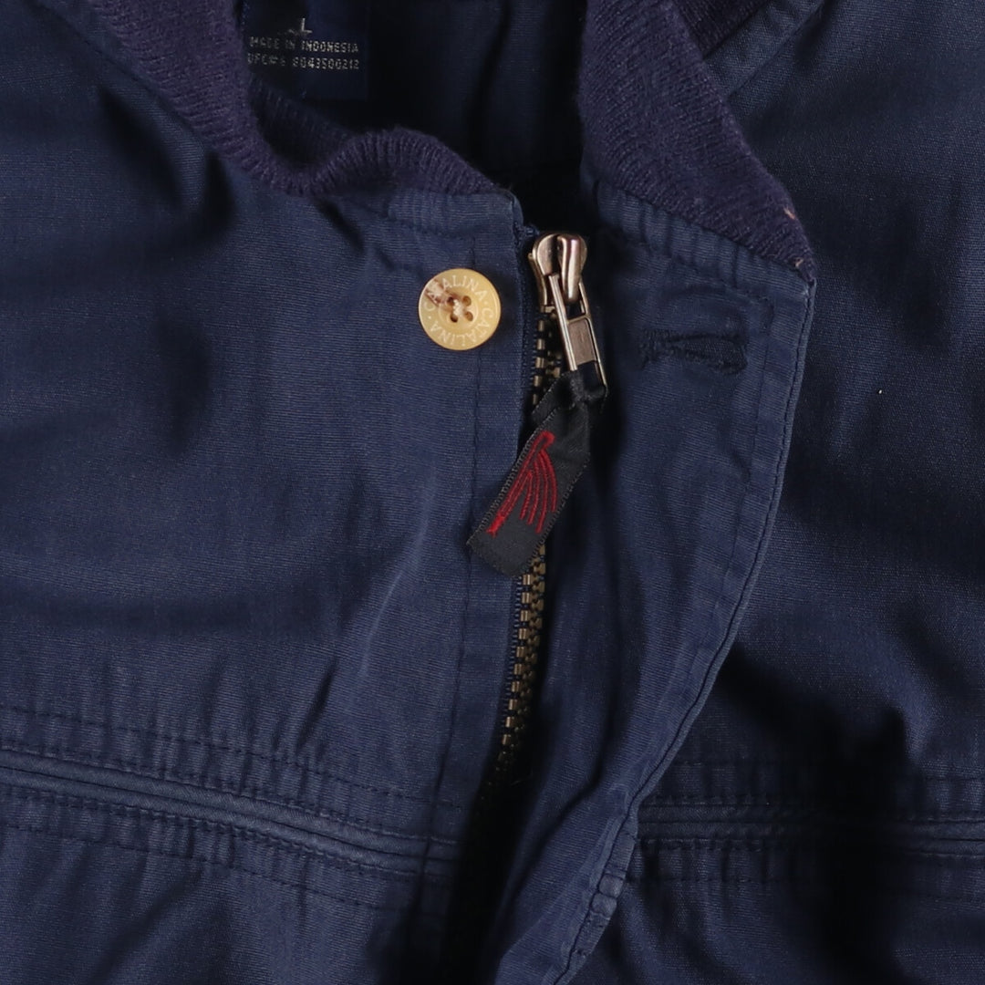 90'S Catalina La Paz Derby Jacket, Cup Shoulder, Men's Size L, Vintage cotton navy blue type Vintage Second Hand