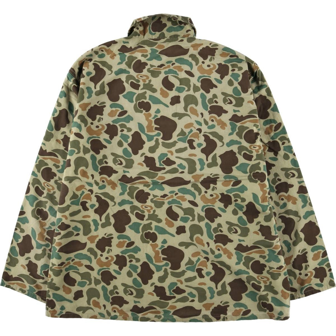 Vintage 1970'S World Famous Camouflage Duck Hunter Camo Cotton Jacket, Men's Size XL cotton Khaki type Vintage Second Hand