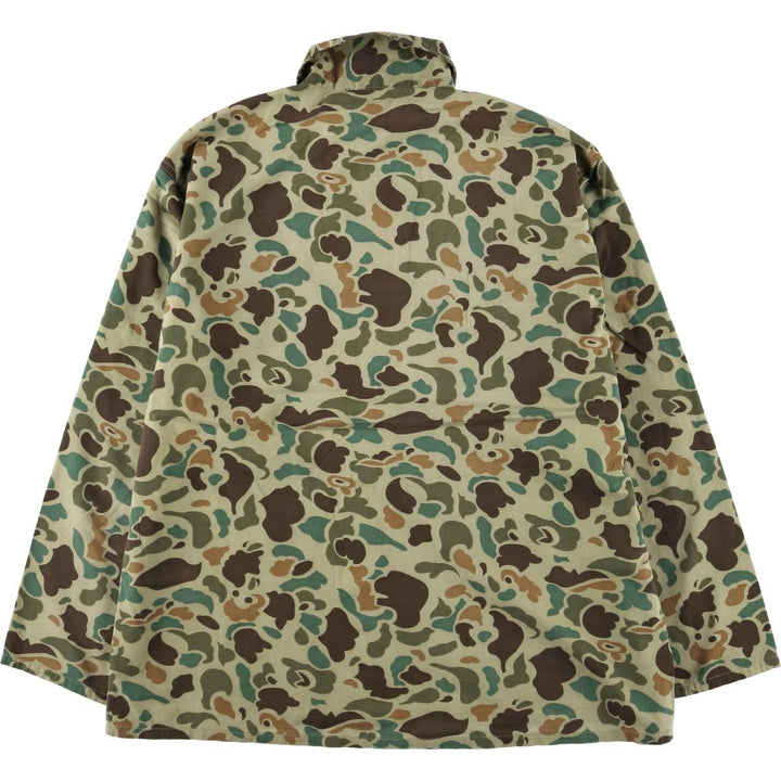 Vintage 1970'S World Famous Camouflage Duck Hunter Camo Cotton Jacket, Men's Size XL cotton Khaki type Vintage Second Hand