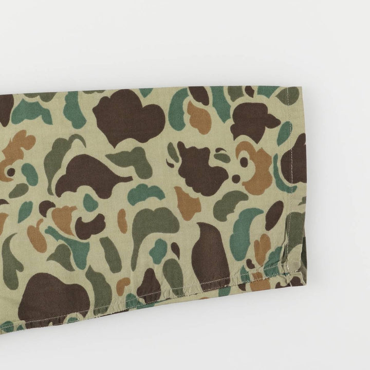 Vintage 1970'S World Famous Camouflage Duck Hunter Camo Cotton Jacket, Men's Size XL cotton Khaki type Vintage Second Hand