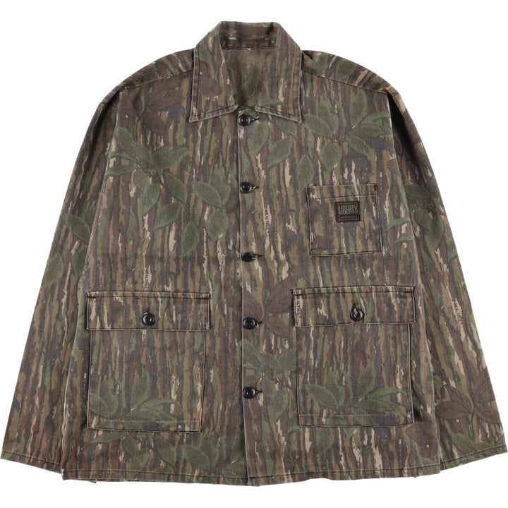 90'S Vintage Liberty Camouflage Pattern Realtree Camo Coverall, Made in USA, Men's Size L unclear brown type Vintage Second Hand