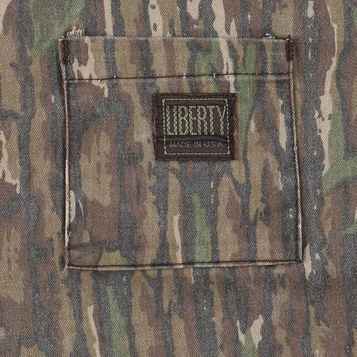 90'S Vintage Liberty Camouflage Pattern Realtree Camo Coverall, Made in USA, Men's Size L unclear brown type Vintage Second Hand