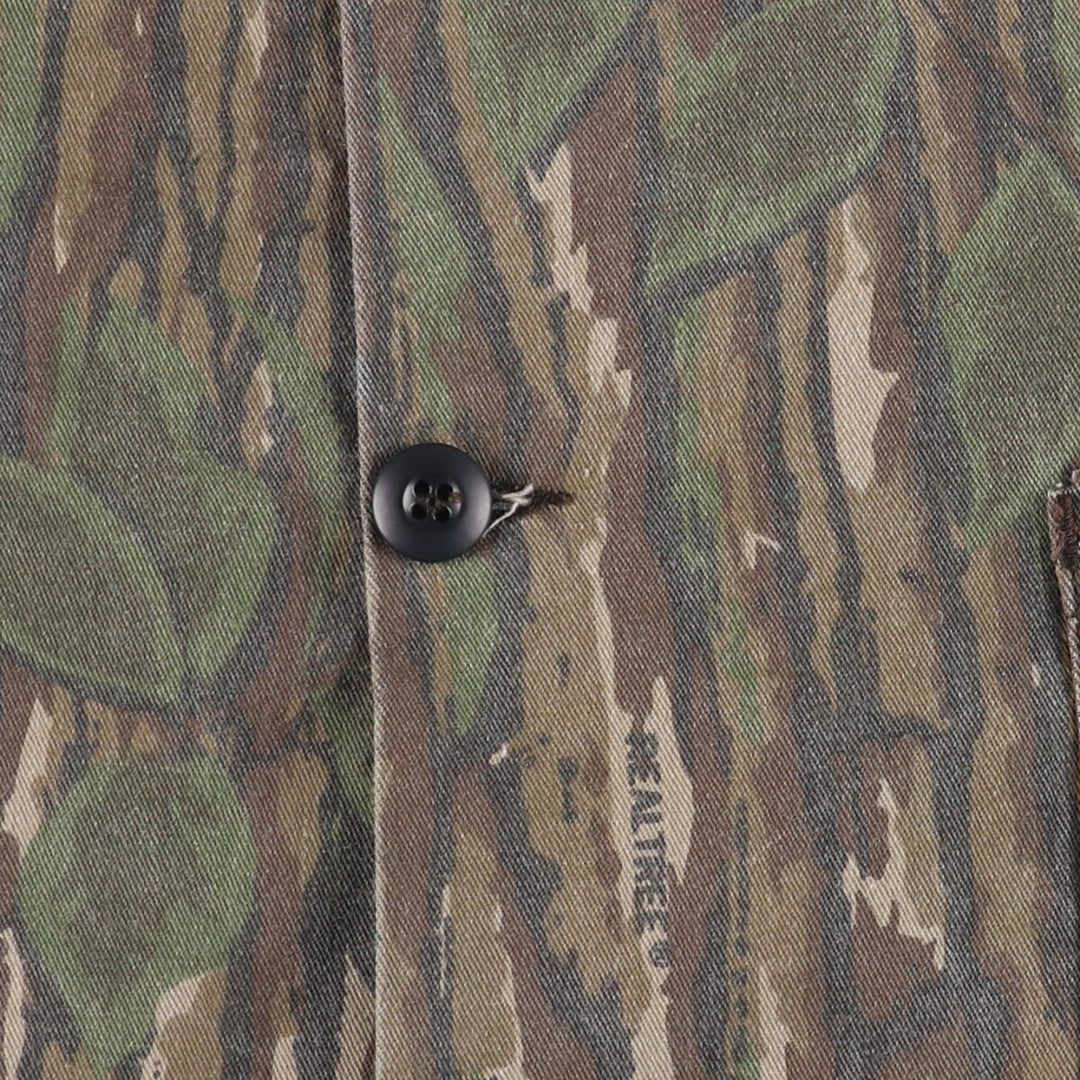 90'S Vintage Liberty Camouflage Pattern Realtree Camo Coverall, Made in USA, Men's Size L unclear brown type Vintage Second Hand