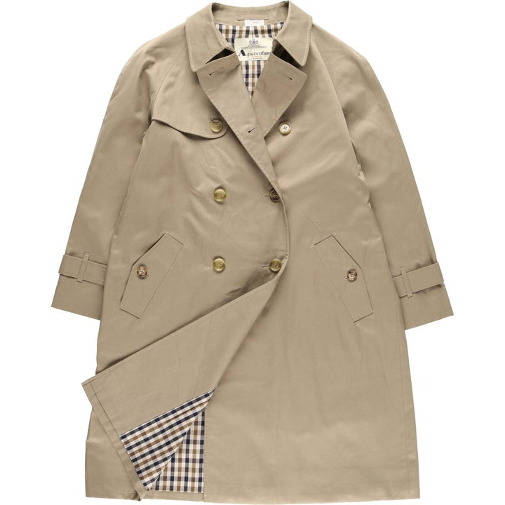 Aquascutum trench coat, made in the UK, women's size L cotton Beige type Vintage Second Hand