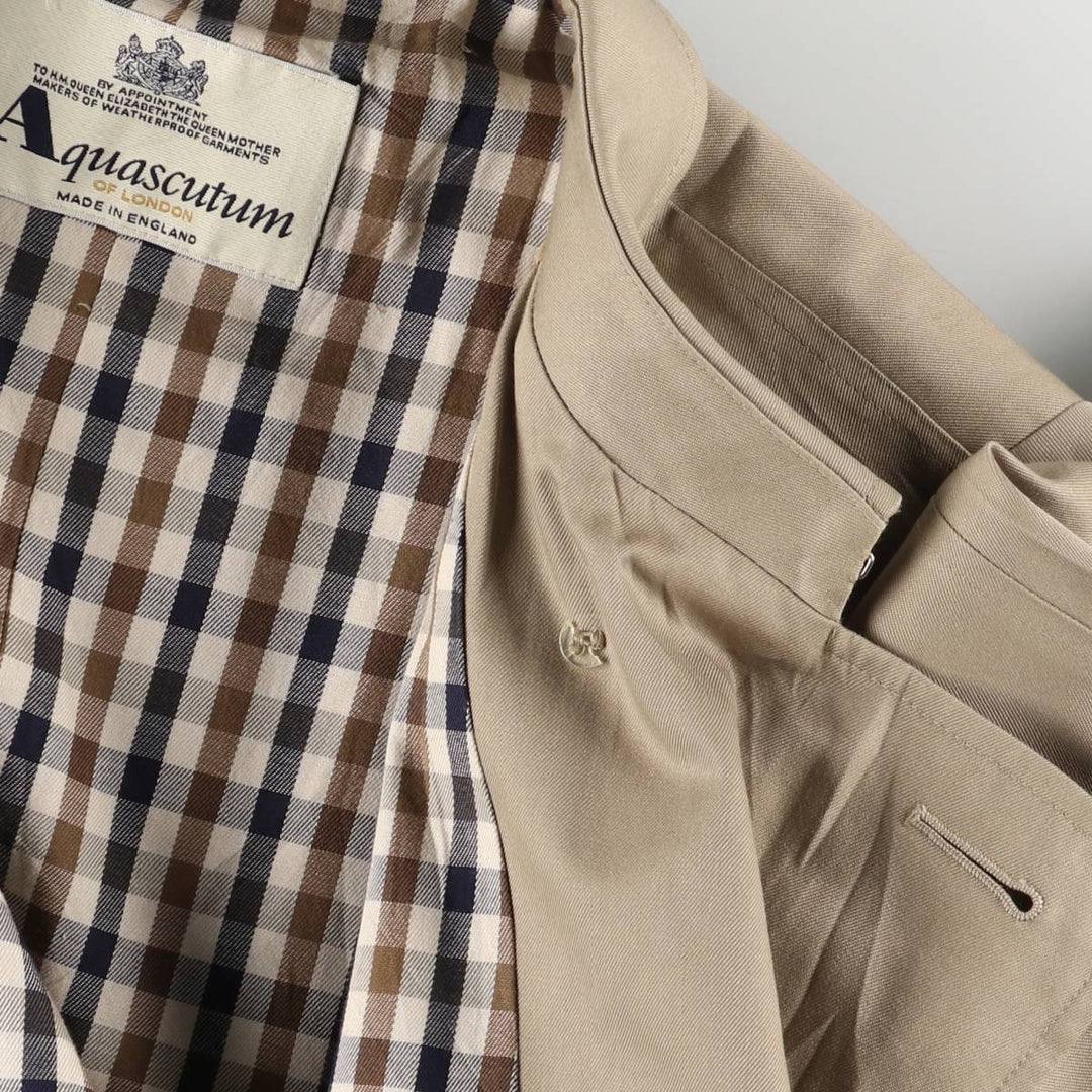 Aquascutum trench coat, made in the UK, women's size L cotton Beige type Vintage Second Hand