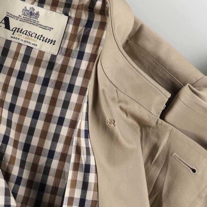 Aquascutum trench coat, made in the UK, women's size L cotton Beige type Vintage Second Hand