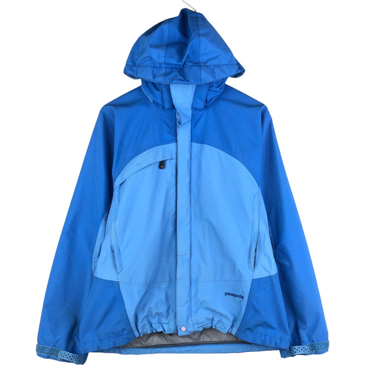 Patagonia GORE-TEX 83317FA Mountain Parka Shell Jacket, Women's Size M Nylon Blue type light blue Vintage Second Hand