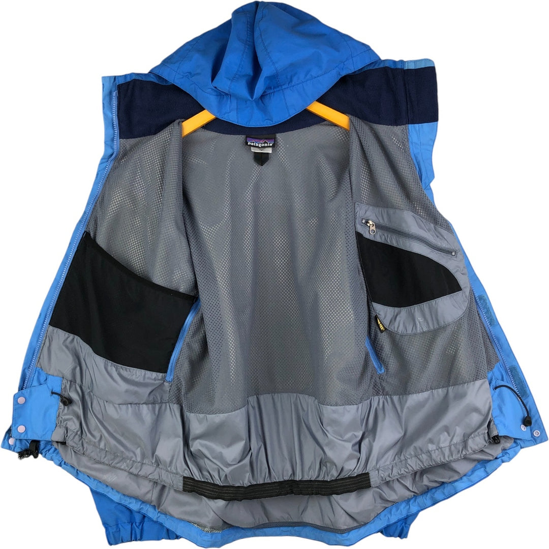 Patagonia GORE-TEX 83317FA Mountain Parka Shell Jacket, Women's Size M Nylon Blue type light blue Vintage Second Hand