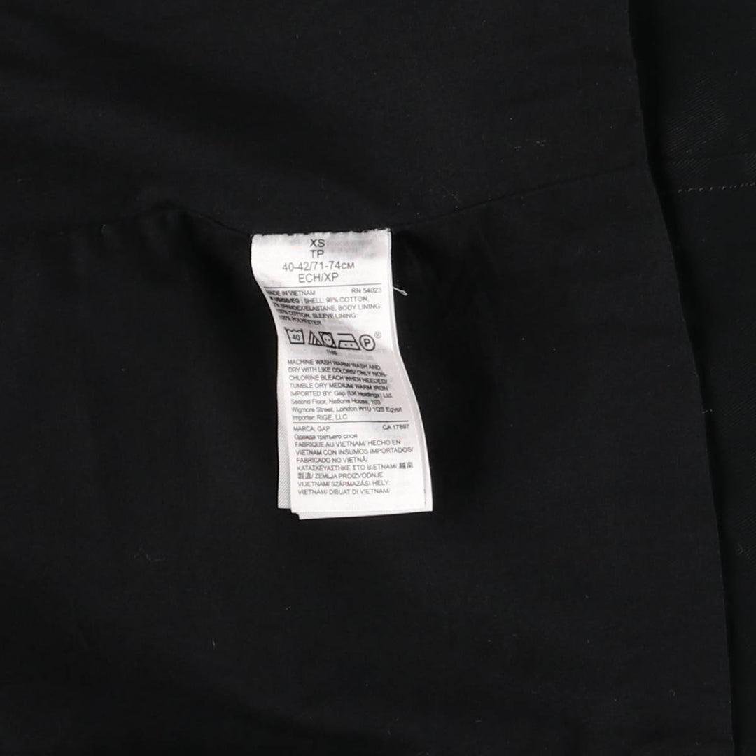 2000'S GAP Cotton Tailored Jacket, Women's Size XS cotton black type Vintage Second Hand