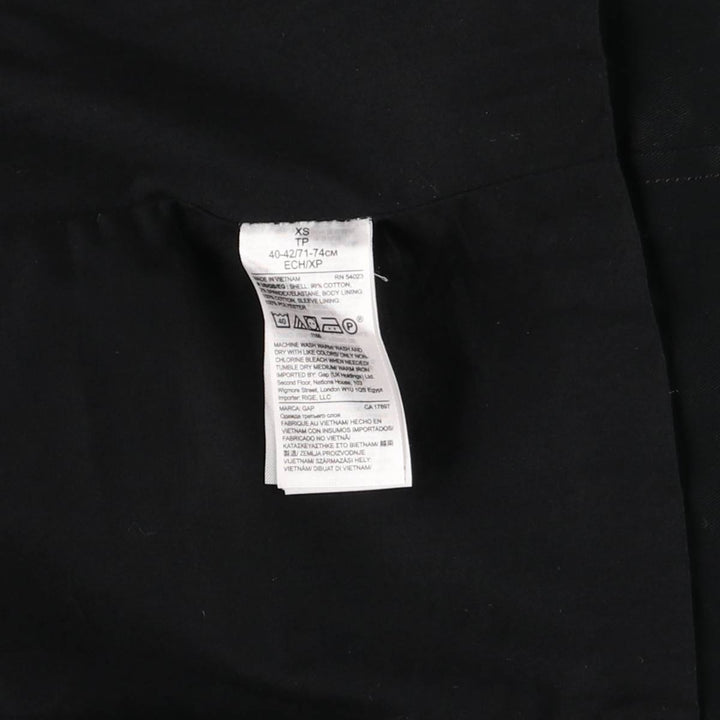 2000'S GAP Cotton Tailored Jacket, Women's Size XS cotton black type Vintage Second Hand