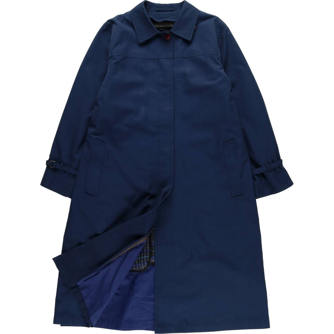 London Fog Balmacaan Coat, Women's, Size L polyester navy blue type Vintage Second Hand