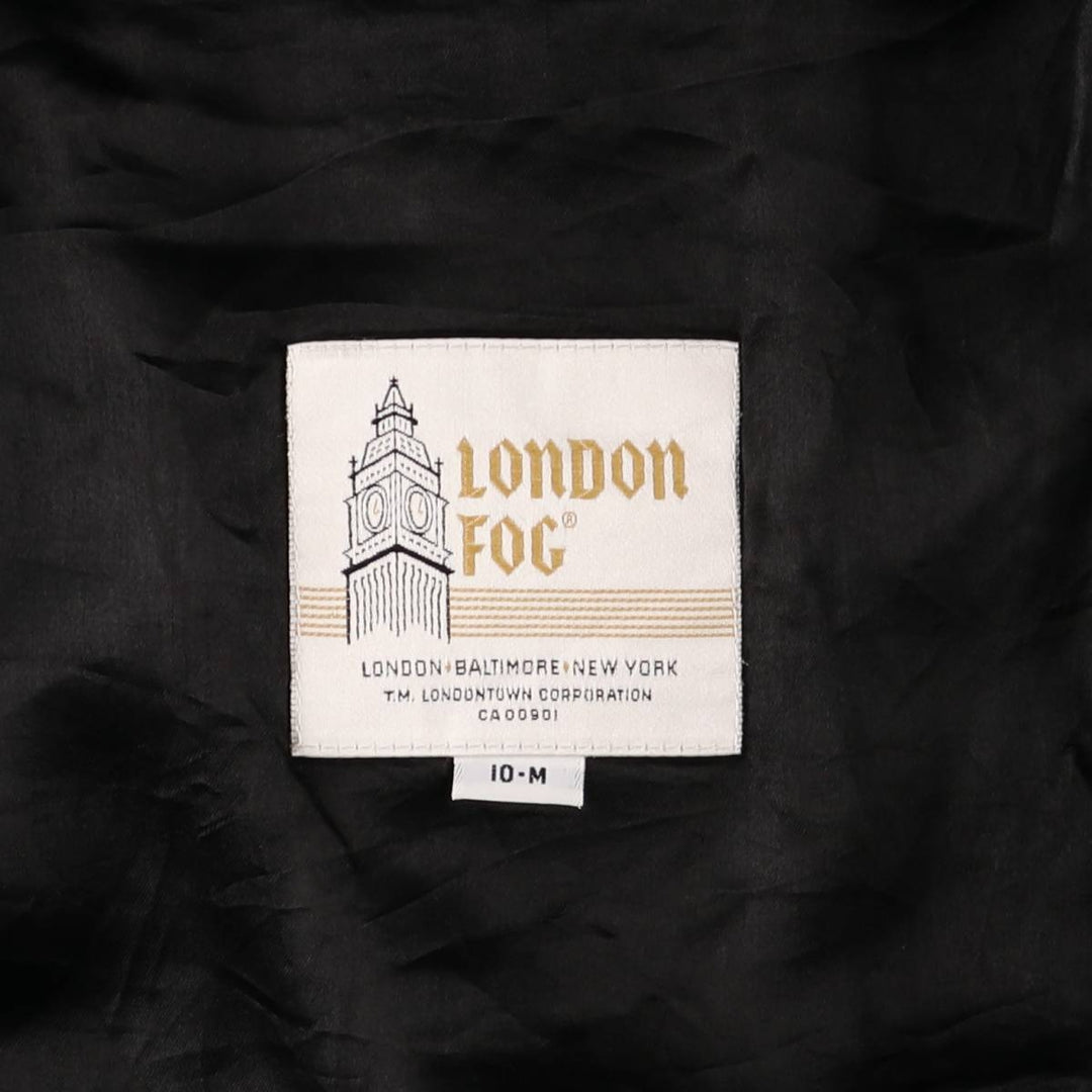 London Fog Balmacaan Coat, Women's, Size L polyester navy blue type Vintage Second Hand
