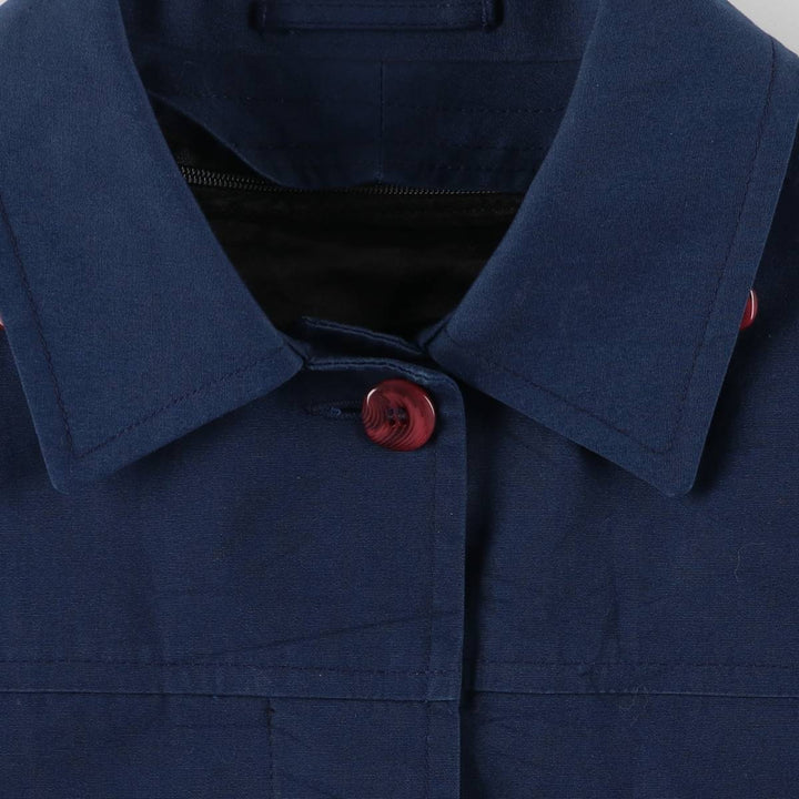 London Fog Balmacaan Coat, Women's, Size L polyester navy blue type Vintage Second Hand