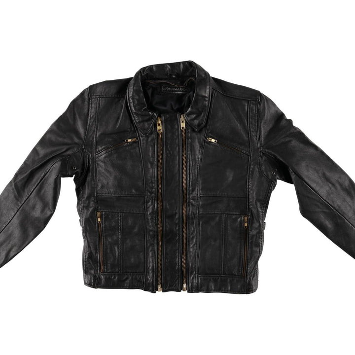 STEINMARK Vintage Single Rider Jacket, Men's Size M genuine leather black type Vintage Second Hand