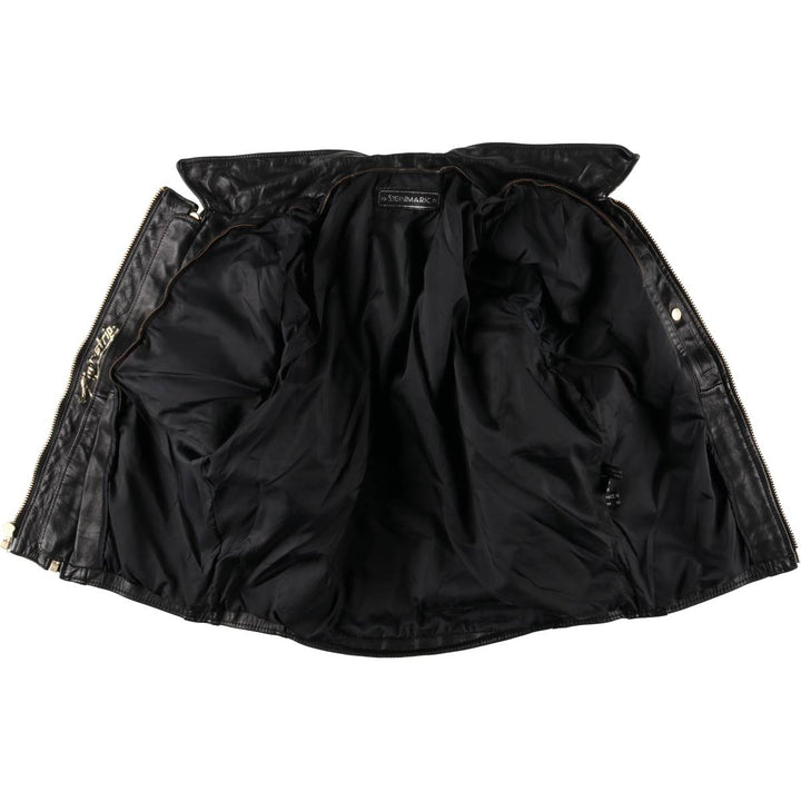 STEINMARK Vintage Single Rider Jacket, Men's Size M genuine leather black type Vintage Second Hand