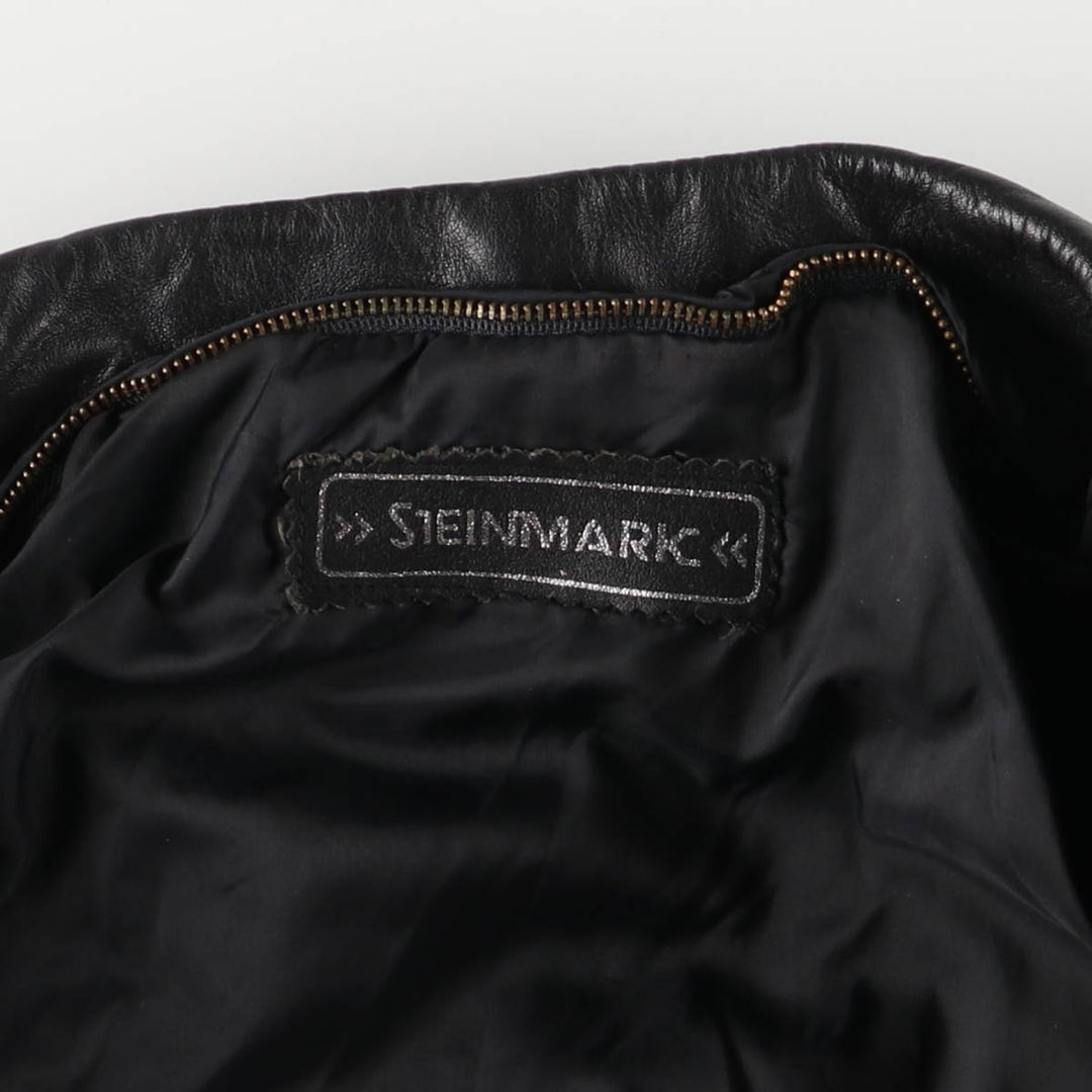 STEINMARK Vintage Single Rider Jacket, Men's Size M genuine leather black type Vintage Second Hand