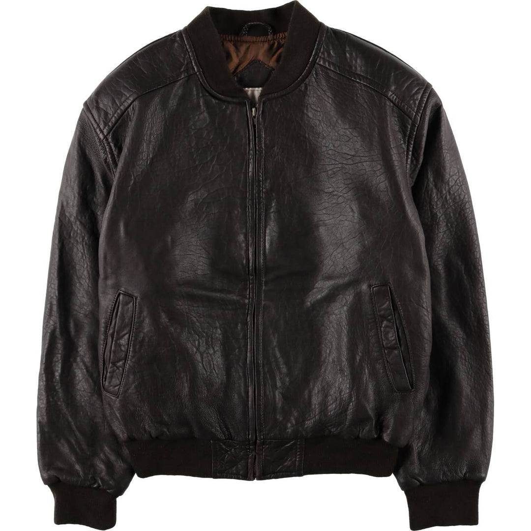 Vintage OAKLAND leather blouson, size M, men's genuine leather brown type Vintage Second Hand