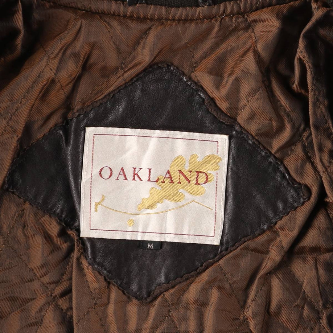 Vintage OAKLAND leather blouson, size M, men's genuine leather brown type Vintage Second Hand