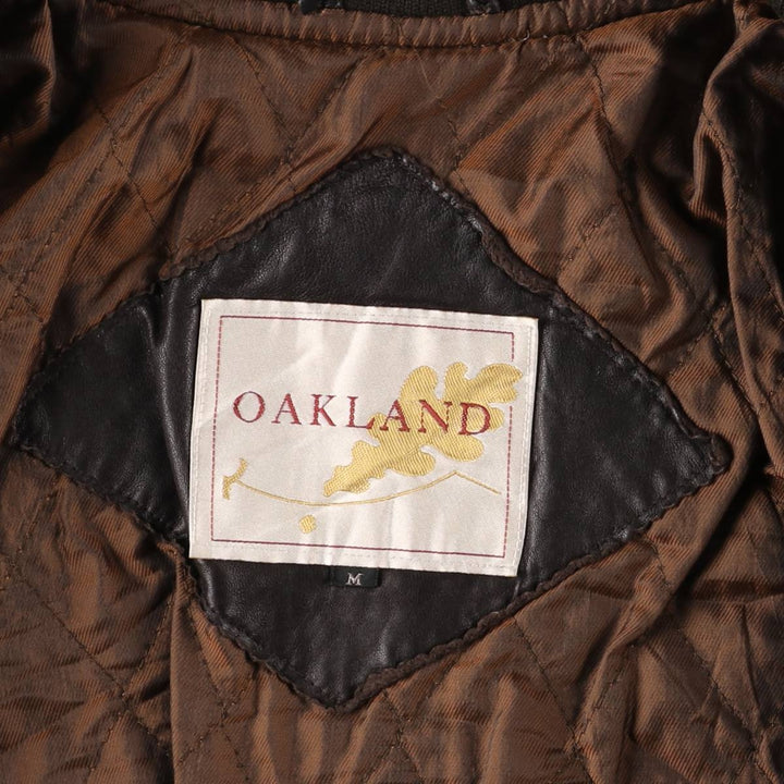 Vintage OAKLAND leather blouson, size M, men's genuine leather brown type Vintage Second Hand