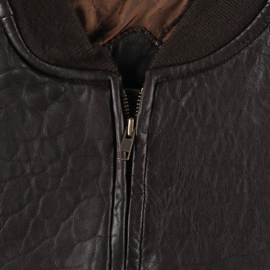 Vintage OAKLAND leather blouson, size M, men's genuine leather brown type Vintage Second Hand