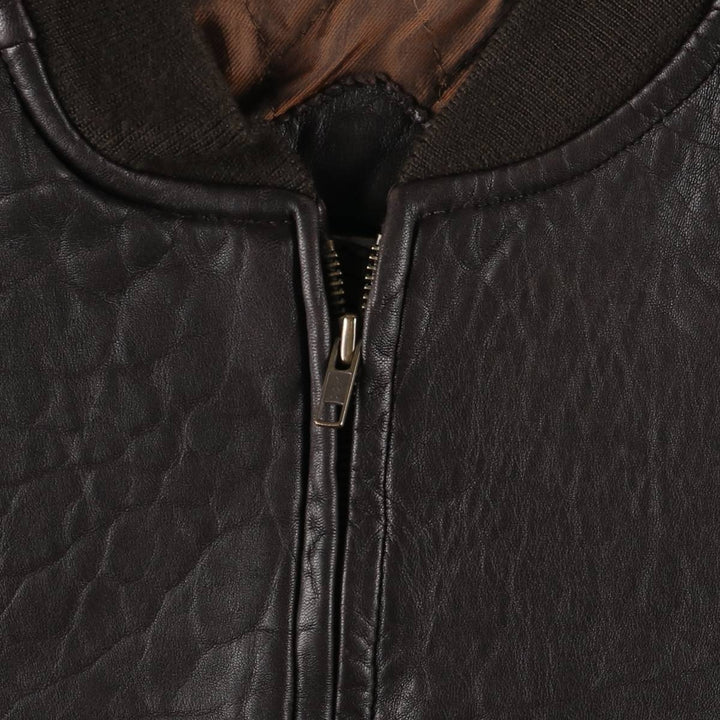 Vintage OAKLAND leather blouson, size M, men's genuine leather brown type Vintage Second Hand
