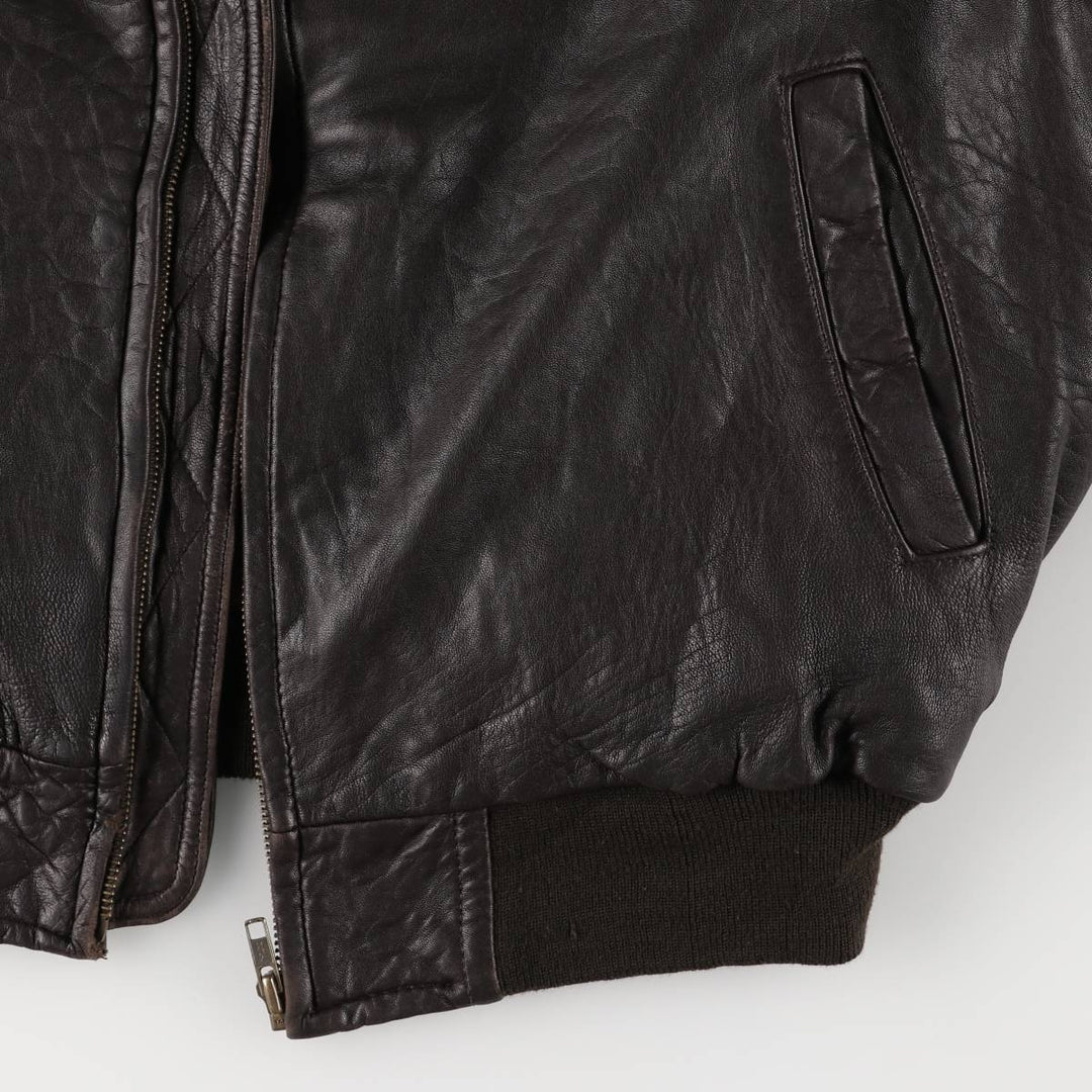 Vintage OAKLAND leather blouson, size M, men's genuine leather brown type Vintage Second Hand