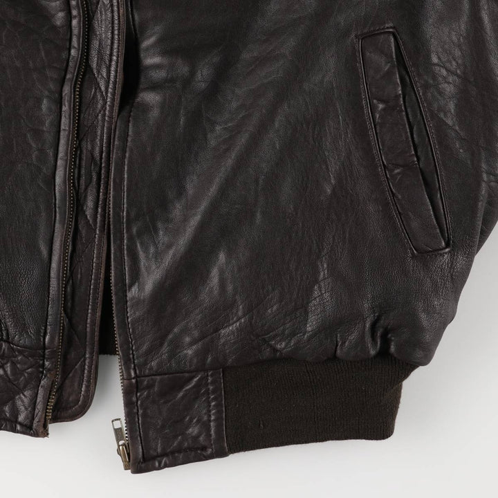 Vintage OAKLAND leather blouson, size M, men's genuine leather brown type Vintage Second Hand