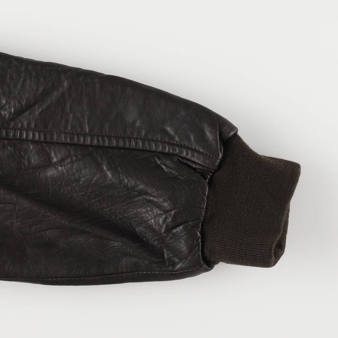 Vintage OAKLAND leather blouson, size M, men's genuine leather brown type Vintage Second Hand