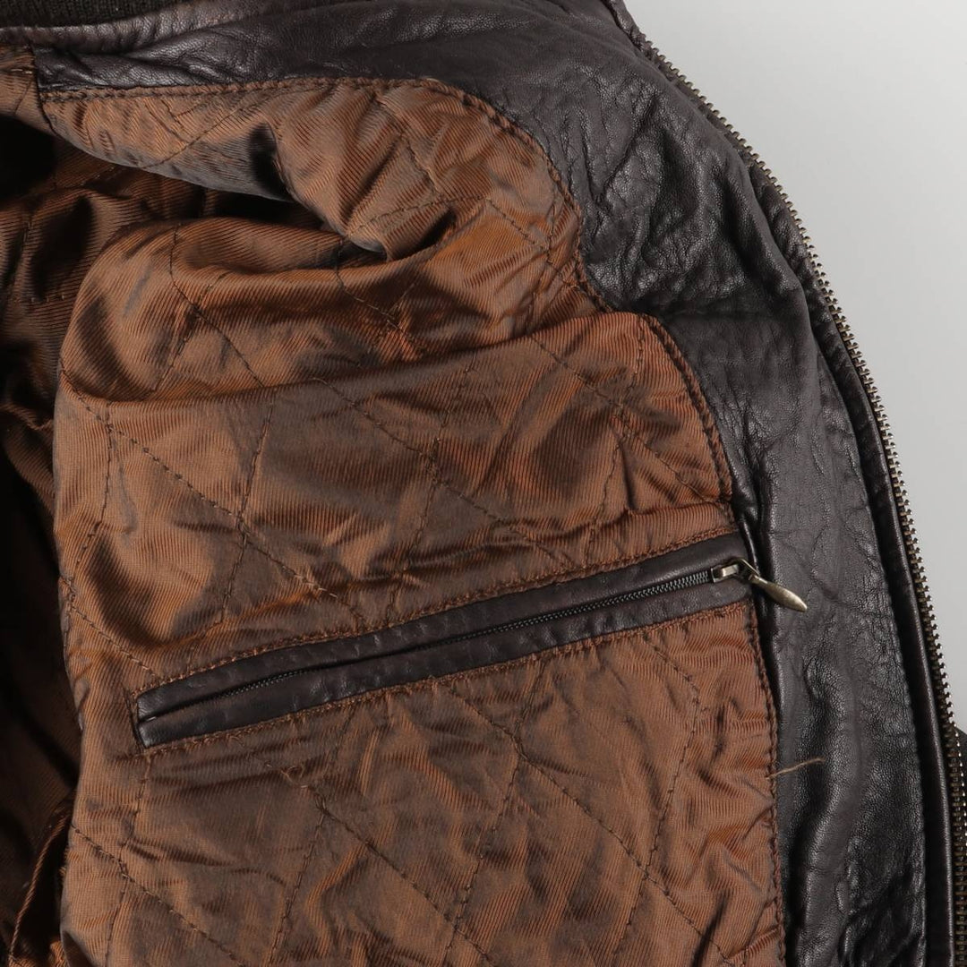 Vintage OAKLAND leather blouson, size M, men's genuine leather brown type Vintage Second Hand