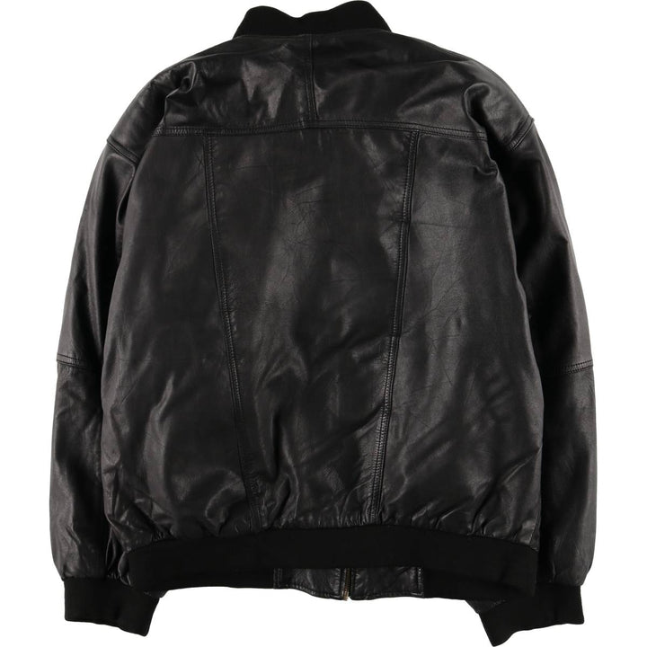 Vintage leather blouson, size L, for men genuine leather black type Vintage Second Hand